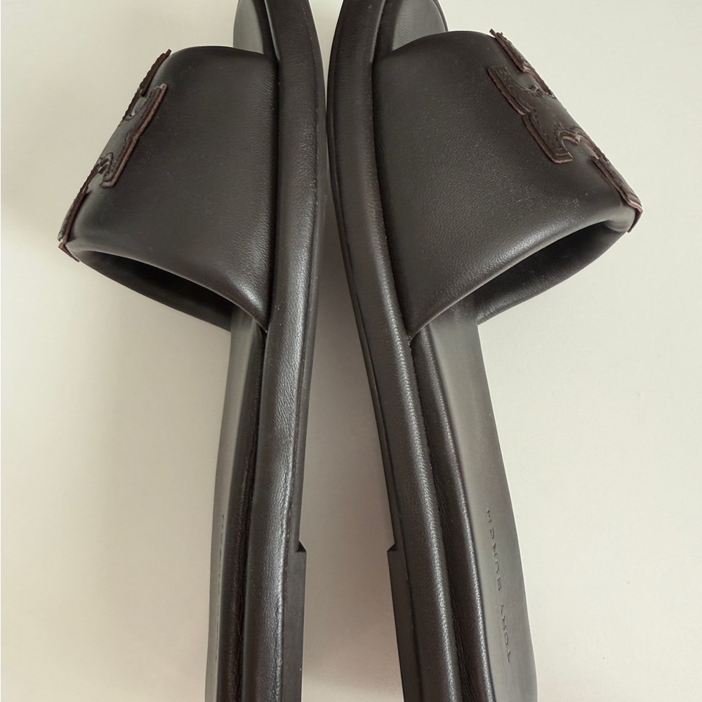 Tory Burch Dark Brown Sport Slides - Picture 2 of 4